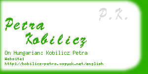 petra kobilicz business card